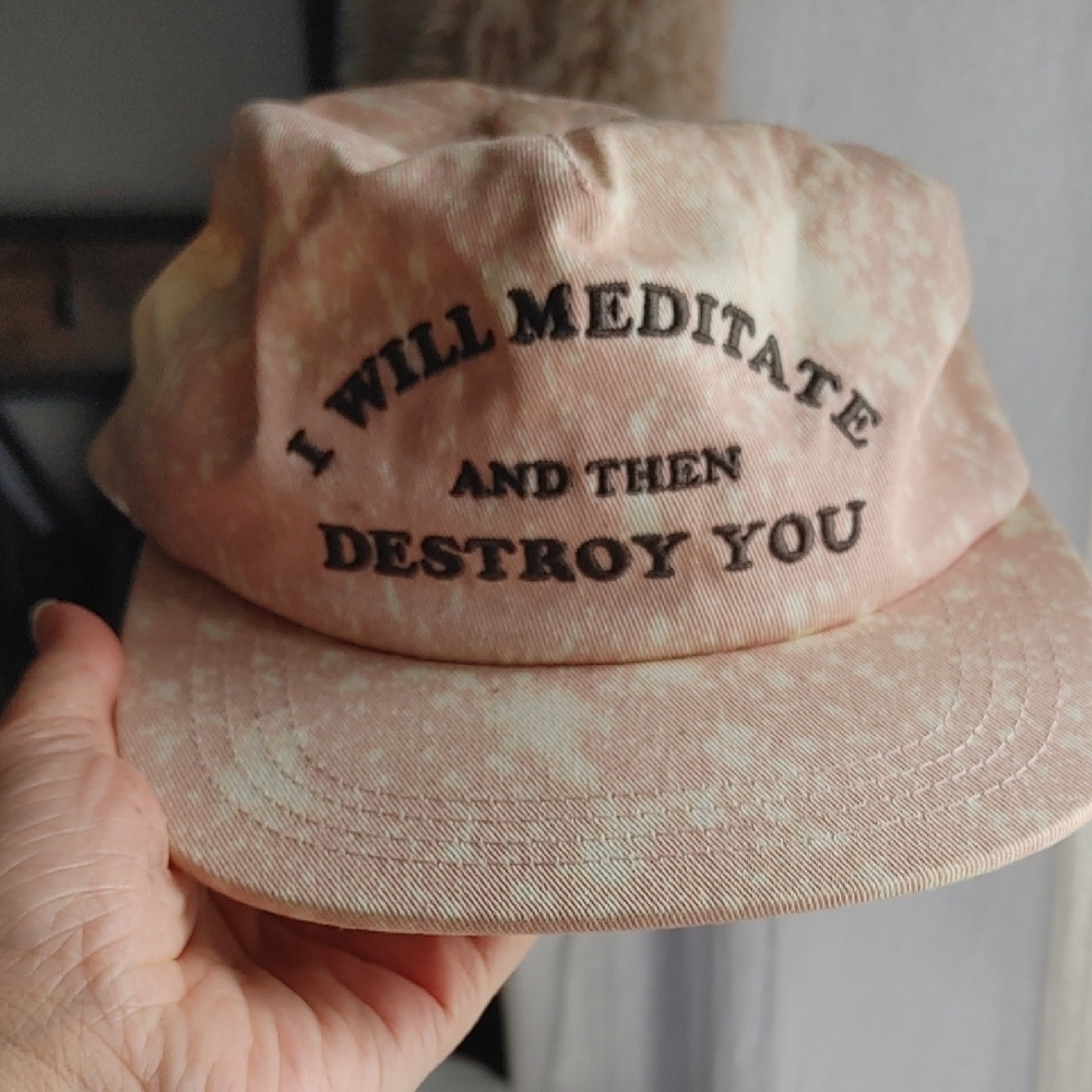 Pink Cap with Bold Text